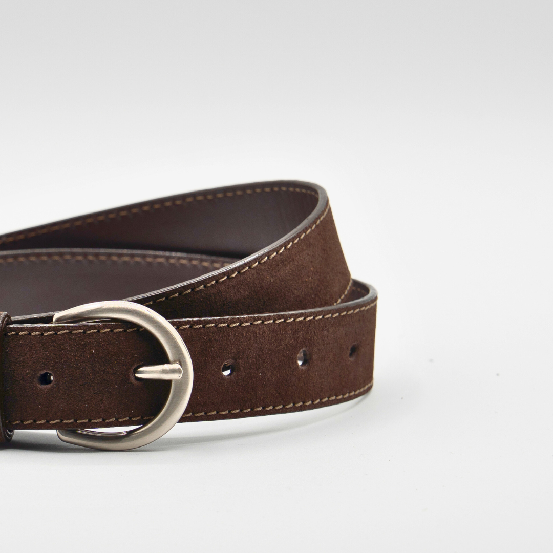 Classic Belt - Dark Brown Suede