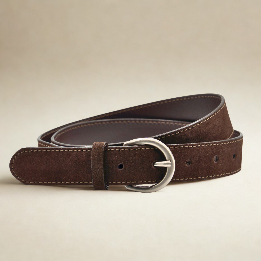 Classic Belt - Dark Brown Suede