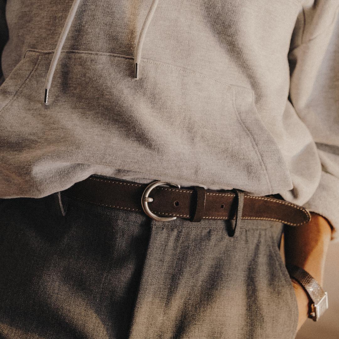 Classic Belt - Dark Brown Suede