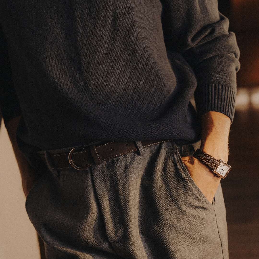 Classic Belt - Dark Brown Suede
