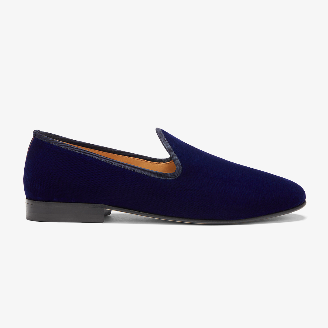Men's Blue Velvet Slipper II